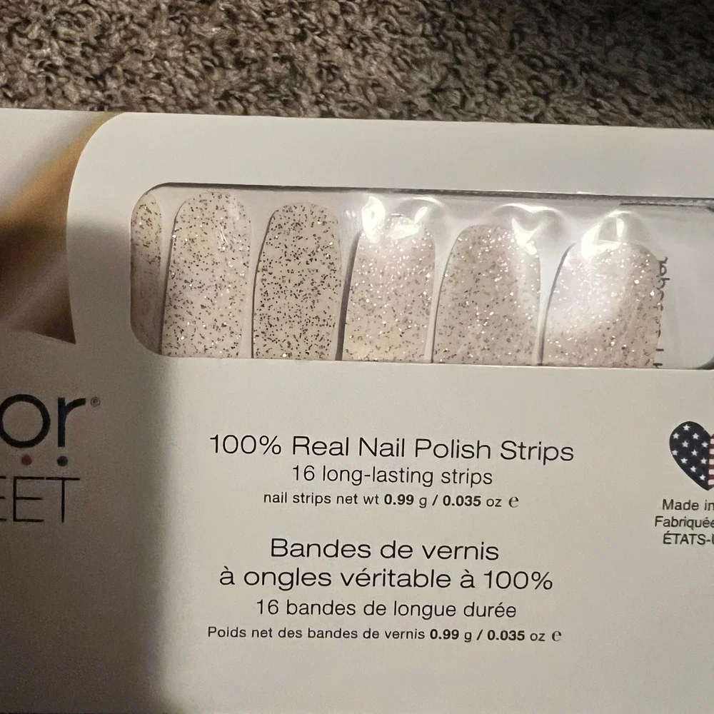 Color Street Candied Lavender FMG189 Glitter Real Nail Polish Strips 16 Count